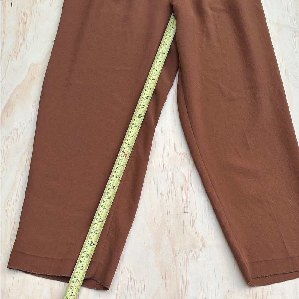 Wilfred by Aritzia Brown High-Waisted Trousers Size 8 | Cropped Ankle Pants - Picture 7 of 8